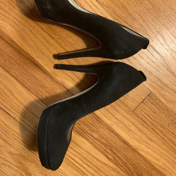Michael Kors Other - Michael Kors Black Suede Heels 6.5